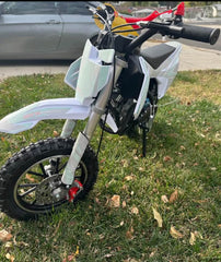 58cc Kids Dirt Bike SYXMOTO Gas Powered Mini Bike, 4 Stroke Off-Road Mini Bikes, Trail Bike with Speeds up to 21.75 MPH, Weight Support Up to 143 LBS - Available for PICK UP