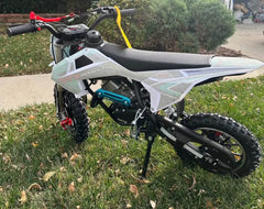 58cc Kids Dirt Bike SYXMOTO Gas Powered Mini Bike, 4 Stroke Off-Road Mini Bikes, Trail Bike with Speeds up to 21.75 MPH, Weight Support Up to 143 LBS - Available for PICK UP